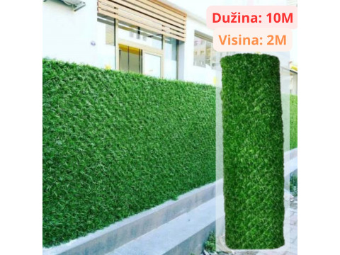 Umjetna trava za ogradu visine 2m, cijena za rolu dužine 10m