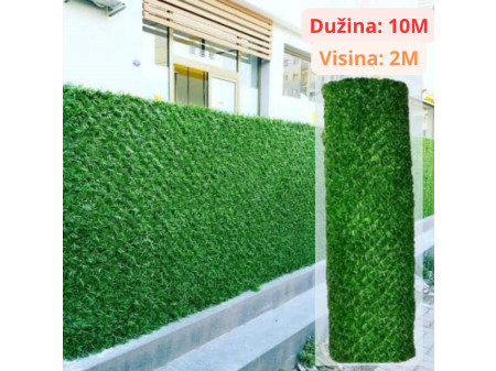 Umjetna trava za ogradu visine 2m, cijena za rolu dužine 10m