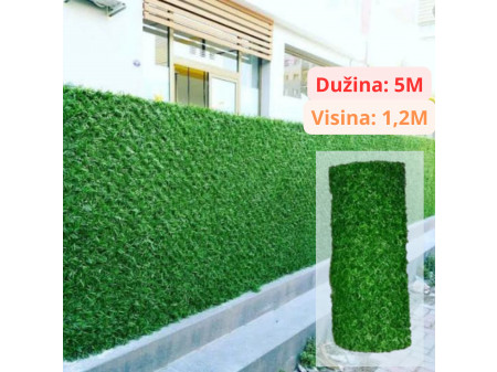 Umjetna trava za ogradu visine 1,2m, cijena za rolu dužine 5m