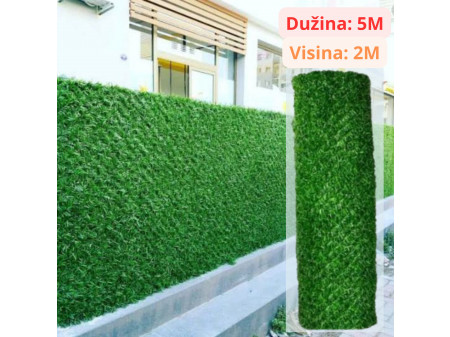 Umjetna trava za ogradu visine 2m, cijena za rolu dužine 5m